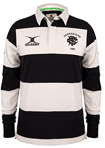 Barbarian Heritage Long Sleeve Rugby Jersey (2X-Large) Black/White
