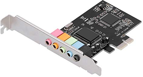Scheda audio PCIe, scheda audio PCI Express Full-Duplex a 5.1 canali per computer 7 / Vista / XP / 32/64-bit, scheda audio stereo con chip CMI8738