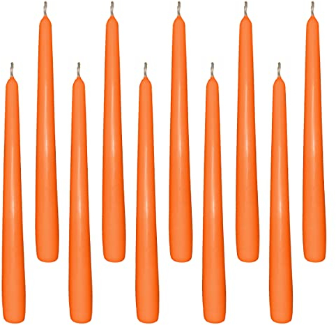 10 Spitzkerzen orange 23,5 x 245 mm