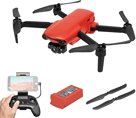 YueLi EVO Nano Ultralight and Foldable Drone, 28 Minutes Flight Time, 3-Axis Gimbal with 4K Camera 1/2 inch CMOS Image Sensor, 10km Video Transmission RC Quadcopter Drone(Nano, Flame Red)