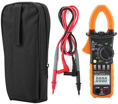Digital Clamp Meter, PEAKMETER PM2108A Digital AC/DC Clamp Meter Measuring Tool for Workshop, School
