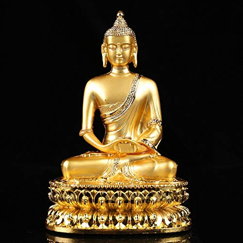 YTOOZ 14 cm Gold Pating Legierung Metall Amitabha Bodhisattva tibetisch-buddhistische Buddha-Statue Figuren Home Putting Dekoration Neuheit Geschenk