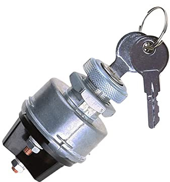 Interruttore di accensione Baceyong con 2 chiavi, per auto universale da 12 V, trattore, rimorchio, barca, marina, interruttore di accensione