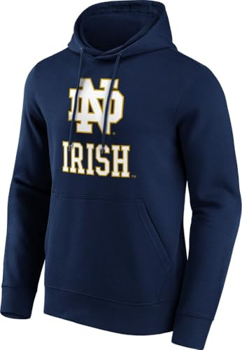 College Football Notre Dame Fighting Hoodie Kapuzenpullover Sweatshirt ** Irish Primary Logo ** Navy (as3, Alpha, s, Regular, Regular)