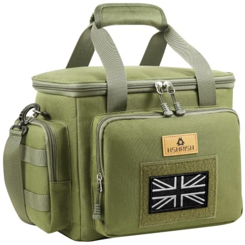 HSHRISH Lunch Bag for Men Tactical Cooler Lunch Bag for Men 12L | Reusable Waterproof Leakproof Insulated Lunch Box for Men Work Picnic Day trips Fishing Adjustable Detachable Shoulder Strap