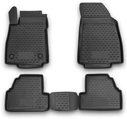OMAC Gummimatten Fußmatten kompatibel mit Opel Mokka Mokka X 2012-2020 TPE Schwarz 4X