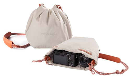 PGYTECH OneGo Bolso de Hombro con Cordón Compatible con Cámara, Bolso Suave para Cámaras sin Espejo/Nikon/Canon/Sony/Fuji/dji OSMO Pocket 4/3,Blanco
