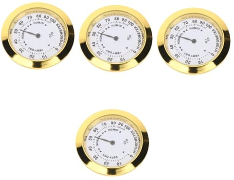 jojofuny 4pcs Hygrometer Humidity for Violin Care Multi-functional Guitar Gauge Portable and Compact Humidity Gauge