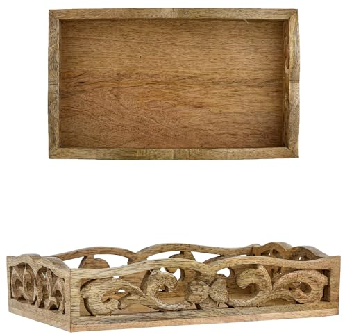 Boho - Bandeja decorativa para servir (madera), diseño de Haias