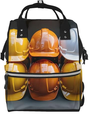 HJTRW Wickeltasche, Rucksack für Damen, wasserdicht, für Mütter, große Windeltasche, Bauhelme, Stilltasche, Bauhelme, Einheitsgröße, Reiserucksäcke