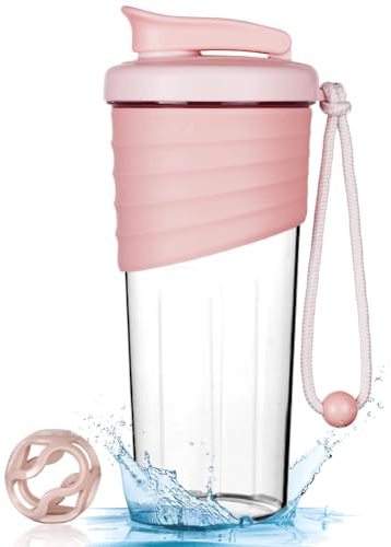 ACWOO Shaker Protéiné de 700ml, Shaker à protéines avec Mixing Balle, Bouteille shaker de protéines pour Boisson Protéinée, Compléments Alimentaires En Poudre, Gourdes de Sport Sans BPA
