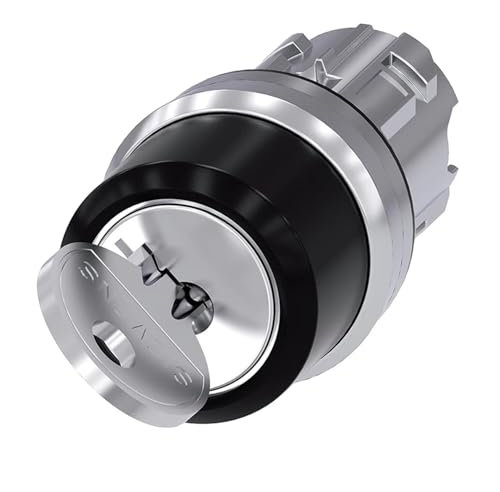 3SU1050-4BF01-0AA0 Interruttore a chiave Interruttore a chiave, 22 mm, circolare, metallo, lucido, numero di blocco SB30, fornito con 2 chiavi, 2 posizioni di commutazione OI, bloccato, angolo di comm