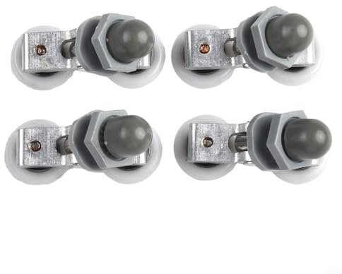 Lot de 2 roulettes de rechange pour porte de douche en alliage de zinc (23 mm)