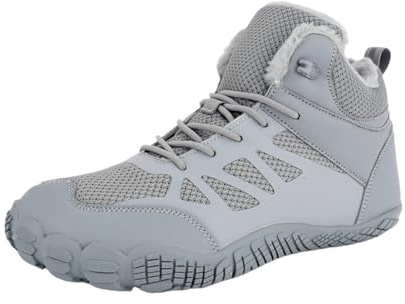 Stivaletti da Neve Donna Uomo Barefoot Stivali Invernali Barefoot Shoes Idrorepellenti Scarpe Neve Antiscivolo Scarpe Barefoot Stivaletti (Grigio,36)