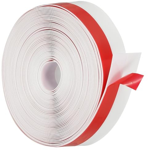 PATIKIL Silicone Weather Stripping, 33 ft x 1-3/8 Width, White, Door Draft Stopper, Windproof, Dust-proof, Soundproofing, Anti-collision