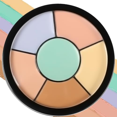 6-in-1 Cream Concealer and Contour Palette – Full Coverage, Long-Lasting Formula for Blemishes & Dark Circles. Blendable Color Correcting Makeup Palette Flawless Face Makeup