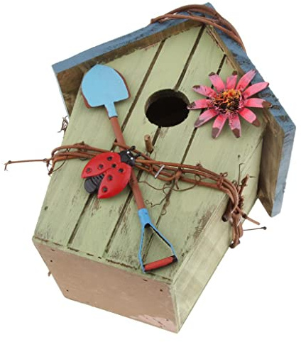 Country Cottages Vogelhaus aus Holz, hängend, Vogelhaus, Gartendekoration, D, umweltfreundliche Outdoor-Dekoration