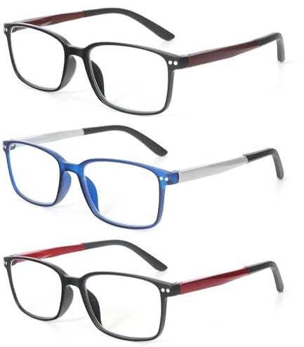 KoKoBin Ultraleicht Lesebrille für Damen und Herren mit Federscharnieren Computer Brillen