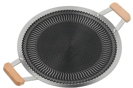 Bistecchiera in acciaio inox per induzione, gas, alogena, rivestimento antiaderente, perfetta per arrostire e grigliare in interni ed esterni