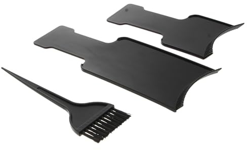 CIYODO 3 pezzi Kit Professionale per Colorazione Capelli con Pettine Evidenziatore Curvo e Pennello Resistente per Salone e Casa