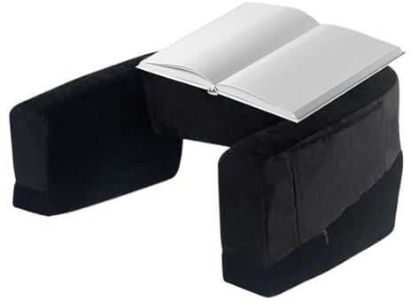 Dopsyesn Escritorio de Regazo para Portátil | Cojín de Lectura con Bolsillo Lateral | Almohadilla Ergonómica para Trabajar Estudiar Jugar Adultos