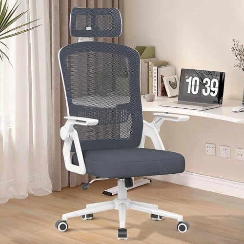 naspaluro Bürostuhl Ergonomisch Schreibtischstuhl Hellgrau