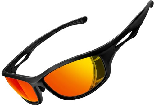 Joopin Polarisiert Sport Sonnenbrille Herren und Fahrerbrille Damen UV400 | Ultraleichter TR90-Rahmen, Stilvoll, Komfortabel, Unisex, Radfahren, Laufen, Angeln, Motorrad, Tennis, Golf, Wandern
