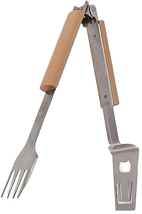 RASTKY Pinzas para Parrilla Duraderas de Acero Inoxidable con Diseño Dentado para Acampar, Fiestas de Barbacoa, 10,9 Pulgadas