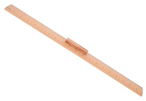 Holz Lineal zum Nähen und Stoff Zuschneiden, 2 Messskalen | Nählineal für Kleidung, Quiltlineal, Einseitige Markierung, Tragbar und Leicht