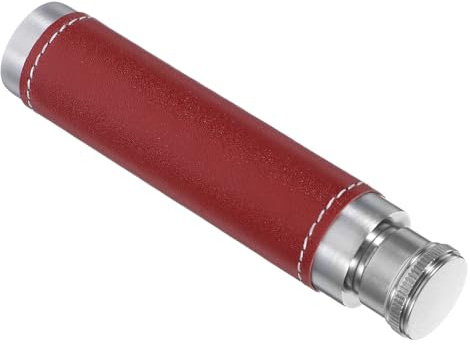 Uonlytech Tube à Vin Portable Forme Cigare en Acier Inoxydable 1 Oz | Base Ronde, Finition Argenté, Usage Extérieur, Format Compact, Peut Servir de Boîtier pour Cigarettes