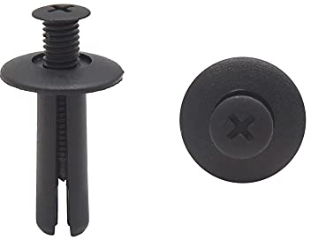 sourcing map 20 Stück Schwarze Auto Spreiznieten Für Kofferraum 8mm | Kunststoff, Für Bus, Zug, Flugzeug, Lkw, Für Seitenschweller, Stoßfänger