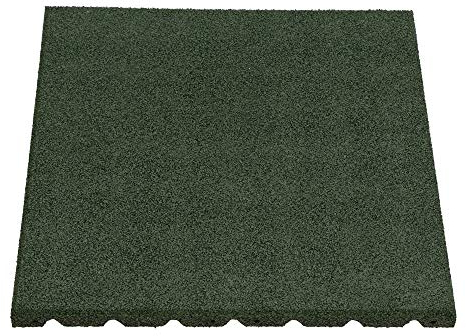 1 m² = 4 STÜCK 50 x 50 cm Gummi FALLSCHUTZPLATTE 25 MM DICK - GRÜN