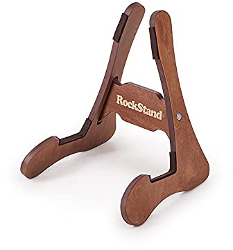 RockStand Ply Wood A-Frame Stand - for Electric Guitar & Bass - Dark Brown Finish