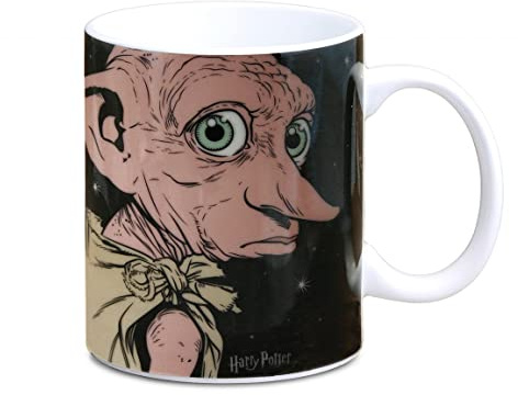 Logoshirt® Harry Potter Dobby Is A Free Elf Porzellan Tasse, 300 ml | Spülmaschinenfest, Mikrowellengeeignet, Farbige Geschenkverpackung, Offiziell lizenziertes Design