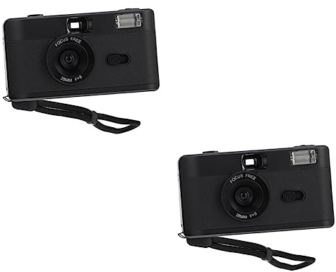 Hemobllo 2stücke Retro Film Kamera Wiederverwendbare Fokusfreie Integrierte Blitzkamera Im Vintage-Stil Batterie Für Nostalgische Fotografie Und Analoge Bilder
