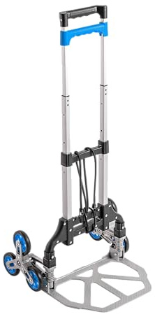 Högert Technik - Stair trolley 385 x 280 mm - load capacity up to 70 kg - with 6 wheels - grab handles sack truck transport cart stacking cart trolley