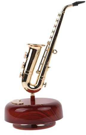 Ciieeo Vintage Rotierende Spieluhr Für Tischdekoration Aufzieh-musikornament Schreibtisch-uhrwerk Mittelpunkt