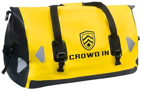 Zqkimzi 40/60L Motorradsitz Seesack, wasserdichte Seesack, Motorrad-Rücksitztasche, wasserdichte Seitentasche, Motorrad-Rücksitzgepäck, wasserdichte Seesack für Fahrräder & Motorrad