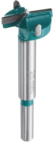 QUARKZMAN Forstnerbohrer 25mm Runder Griff aus Kohlenstoffstahl, Länge 76mm Universelle und Hochwertige Holzbohrer, Blaugrün
