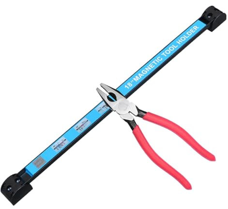 Magnetic Tool Strip - Wall Mount Magnetic Tool Holder, Industrial Magnetic Tool Bar | Adjustable Stable Magnetic Strip, 8-24 Inch Magnetic Tool Strip, Powerful Magnetic Tool Rack for Workshop Kitchen