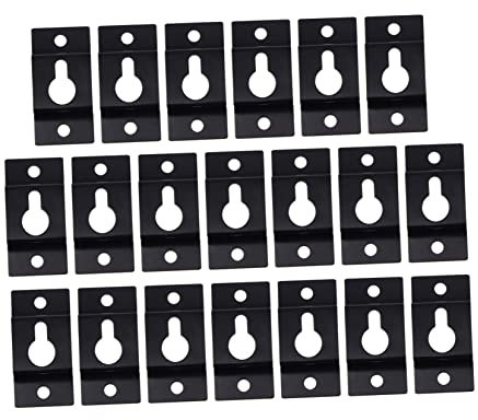 WATIIFUFU 60pezzi Supporti Chiave Ferro Per Altoparlanti Ganci Resistenti Per Montaggio Parete Per Uffici Gallerie e Ambienti Domestici