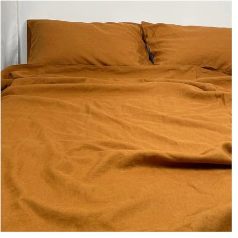 Conjunto de colcha , Juego de sábanas de lino 100% puro, ropa de cama de 4 piezas, 1 sábana plana, 1 sábana bajera ajustable con bolsillo profundo, 2 fundas de almohada, juego de sábanas de lino, jueg