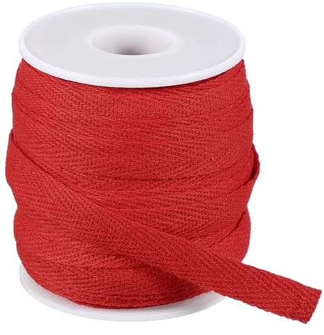 PATIKIL Piatto Sostituzione Morbido In Cotone Cordino 10mm X 66feet Rosso | Per Pantaloni Della Tuta Felpe Con Cappuccio Sostituzione Cordino