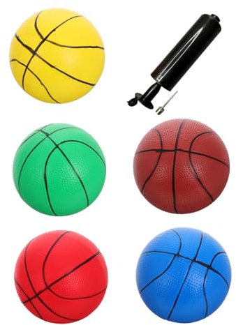 BELLIFFY 6pcs Soft Mini Basketball Toys for Boys and Girls Inflatable Small Sports Balls Indoor Outdoor Play for Birthday Party Favor