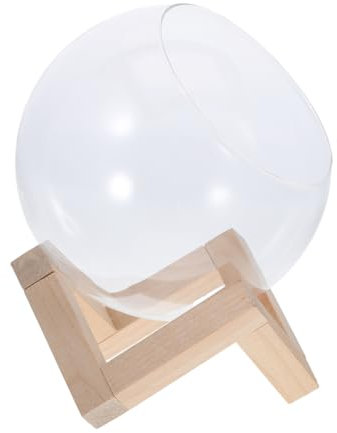 Happyyami Terrarium Végétal en Verre pour Plantes Sable De Bain pour Cochon d'Inde Cloche en Verre Jardinières Uniques Fournitures De Bonsaï Planteur De Bonsaï Un Transparent