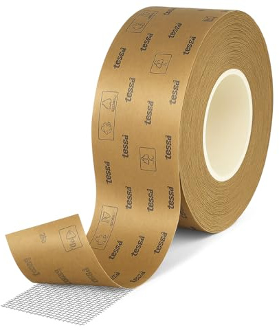 Dpm tapes - Nastro Adesivo Ripara Zanzariere Ecologico Premium - Zanzariera autoadesiva Con Adesivo Tesa con Liner Riciclabile in Carta - Ripara Rapidamente, Adesivo Tesa Invisibile (50 mm x 5 m)