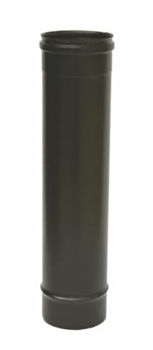 Tubo in Acciaio Inox AISI 316 SP 5/10 Verniciato Nero per Sistemi di Scarico – Stufe a Pellet - Caldaie a Condensazione - Lunghezza 1000 mm, Diametro 80 mm - Resistente alla Corrosione e al Calore