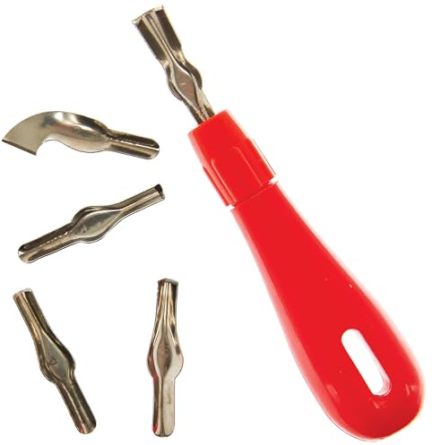 Baker Ross FN477 Ensemble de couteaux et poignées pour linogravure - Lot de 1, outils de linogravure pour débutants et enfants