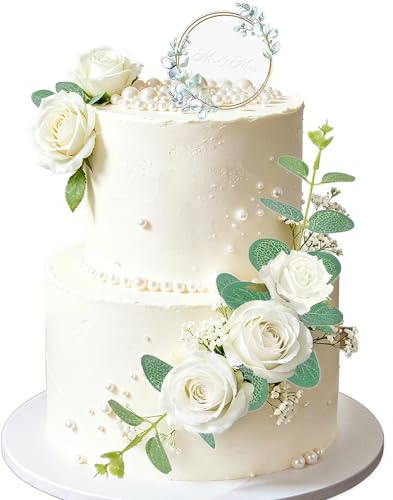 LaVenty Hochzeitstorte Deko Mr Mrs Flower Brautparty Acryl