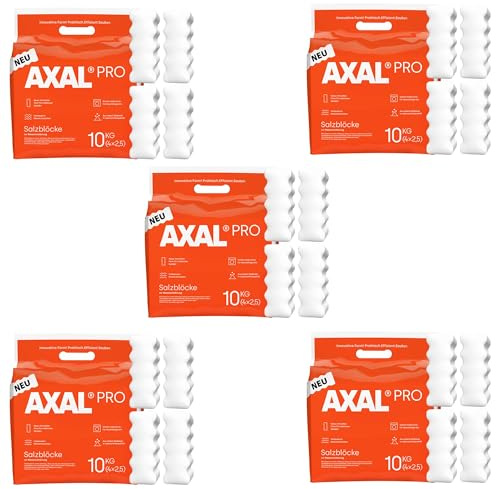 Water Softening Salt Blocks 10kg x 5 | EN973 Grade A Food Grade Salt | High Purity for Water Softeners | Reduces Limescale & Improves Appliance Efficiency | Suitable for Domestic & Commercial Use